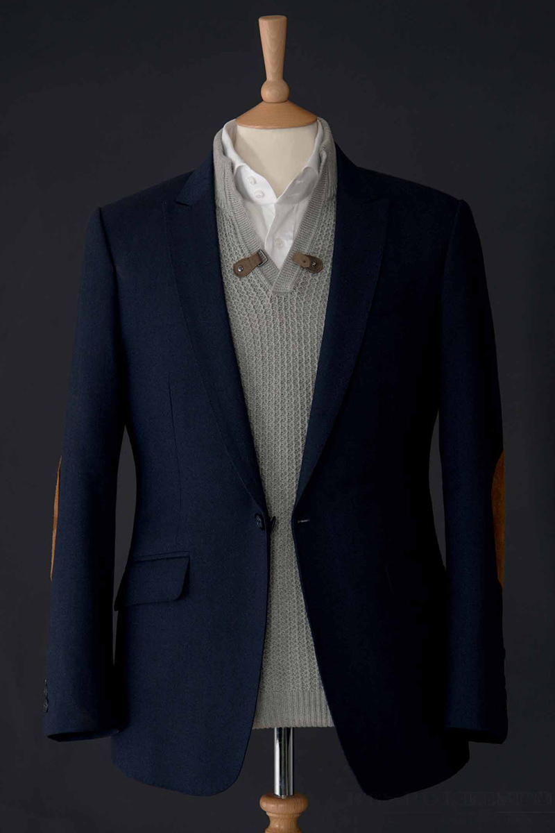 Navy Blue Blazer. 100% Cotton Shirt photo